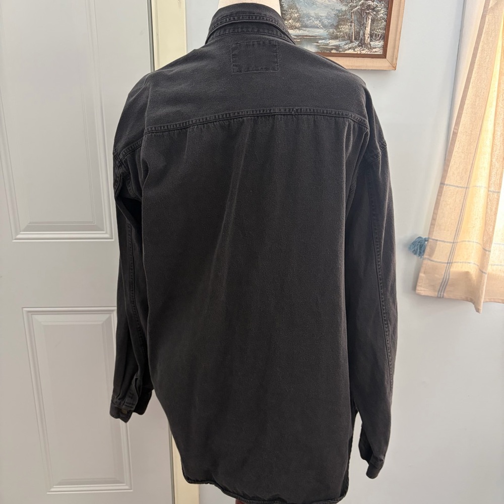 90s Vintage Levi’s Black Denim Button Down Shirt - Picture 9 of 12